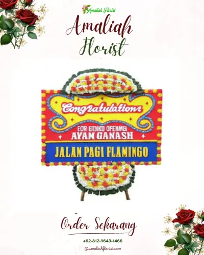 Bunga Papan Congratulation di Balas Klumprik